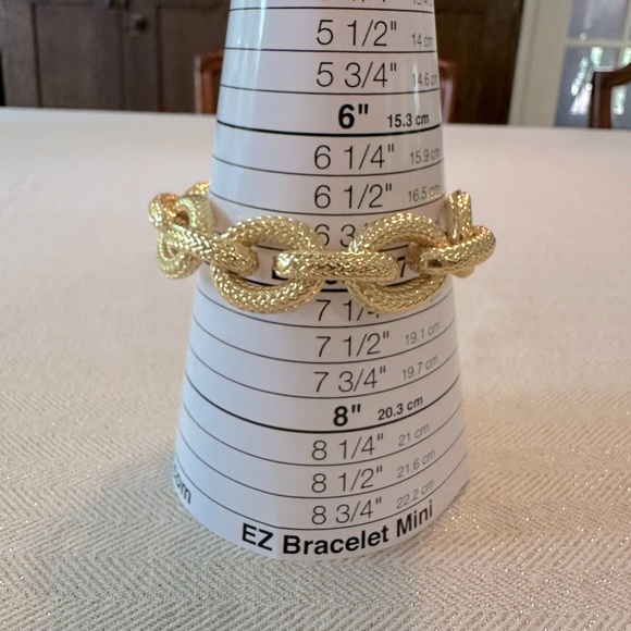 NWOT Chunky Gold Link Bracelet Park Lane Jewelry Collette Retired Unisex Heavy - Picture 7 of 11